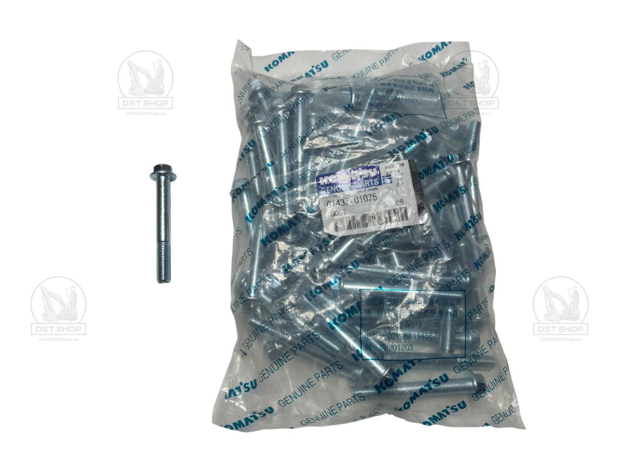 01437-01075 Болт с шестигранной головкой и круглым подголовником