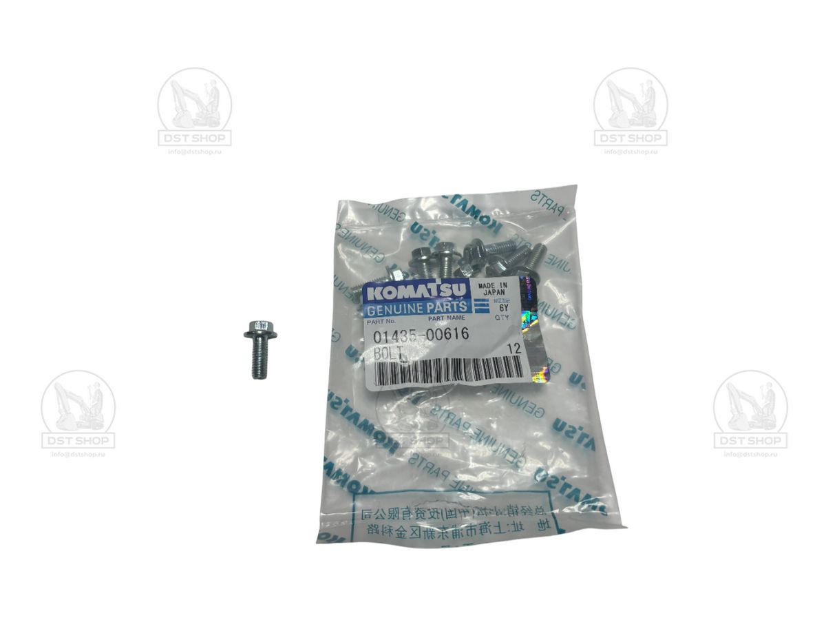 01435-00616 Болт с шестигранной головкой и круглым подголовником