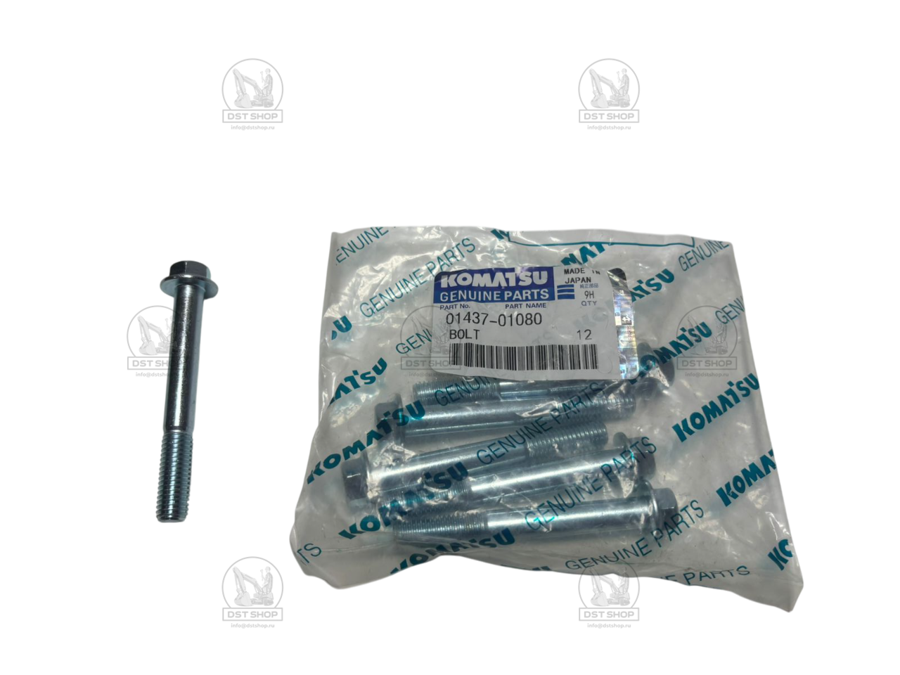 01437-01080 Болт с шестигранной головкой и круглым подголовником