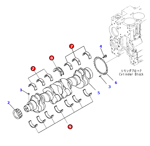 6742-01-5199 Комплект вкладышей коренных+упорные (3802210, 3802530, 6742-21-8250,6742-21-8200)